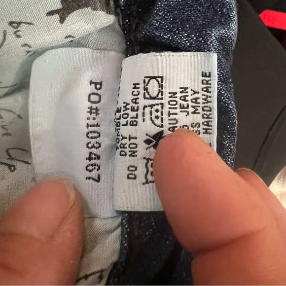 Cowgirl Tuff Women's Boot Cut Jeans - Blue with Gold Accents - Picture 6 of 11